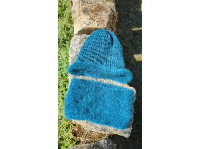 Tour de cou FLOCON - Bleu paon