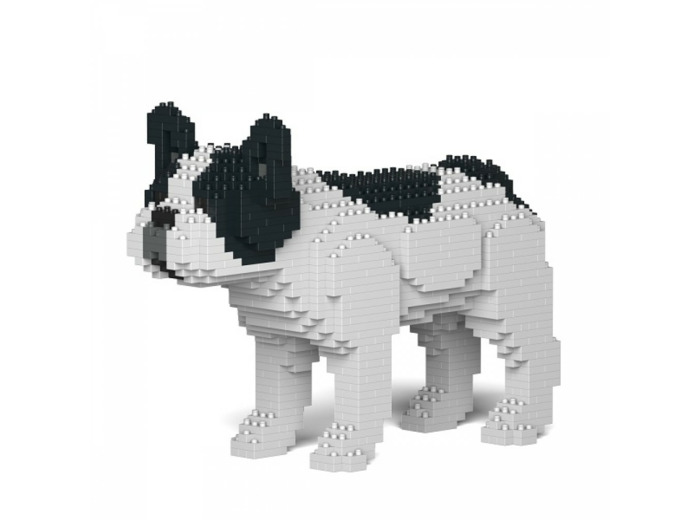 CHIEN BOULEDOGUE FRANCAIS NOIR ET BLANC de chez JEKCA DEJA ASSEMBLER