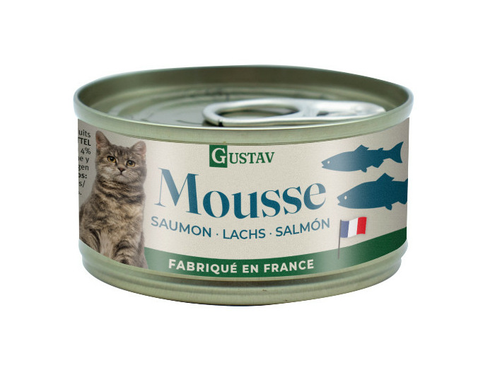 GUSTAV Mousse pour chat, au Saumon - 85g