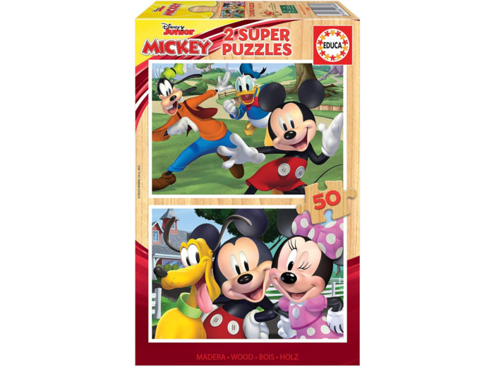 Educa - Puzzle Enfants 2x50 Mickey & Friends, Puzzle pour Enfants