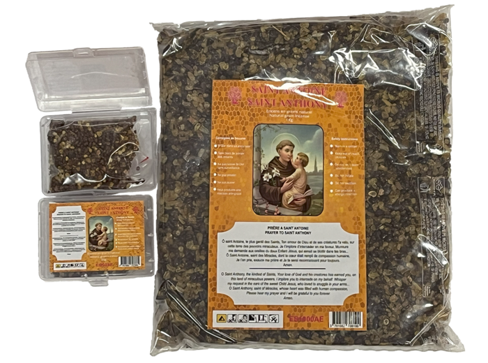 Encens en Grains Saint Antoine - Boite transparente de 50gr