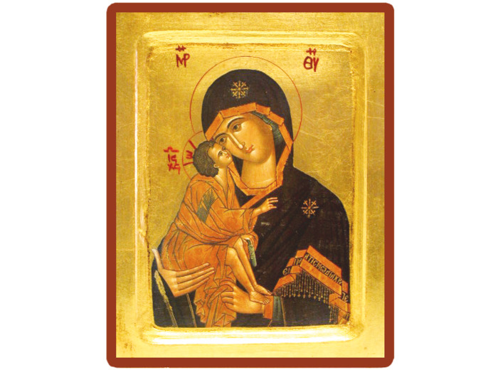 Icône dorée incurvée 14*18cm - VIERGE VLADIMIR