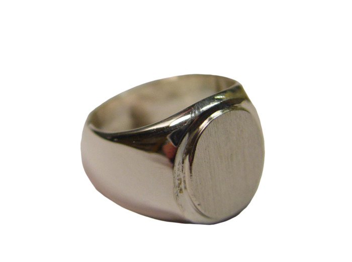 Bague en Argent 925 Taille 62 - CHEVALIERE OVALE DAME