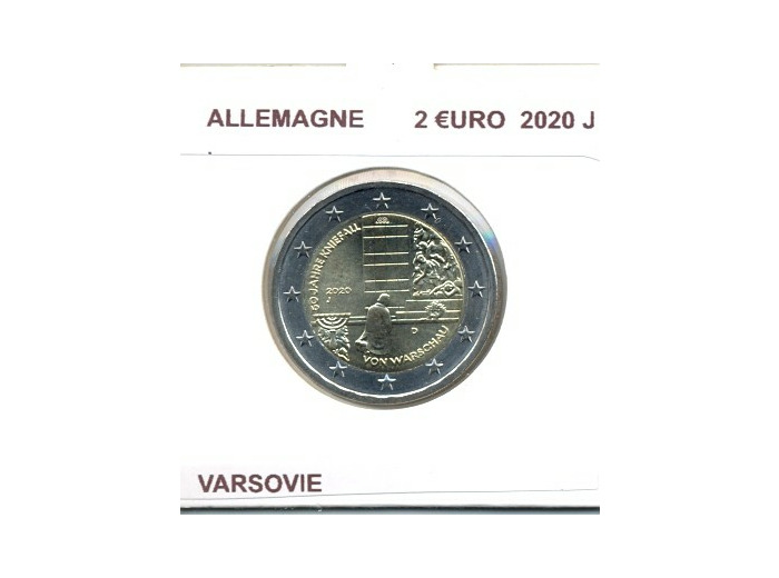 ALLEMAGNE 2020 J 2 EURO COMMEMORATIVE VARSOVIE SUP