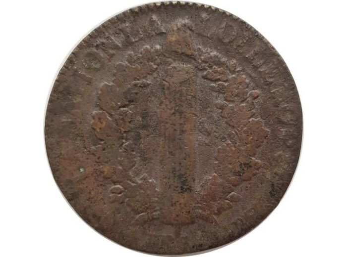 FRANCE LOUIS XVI 2 SOLS FRANÇOIS 1792 A (Paris) 23gr91 B