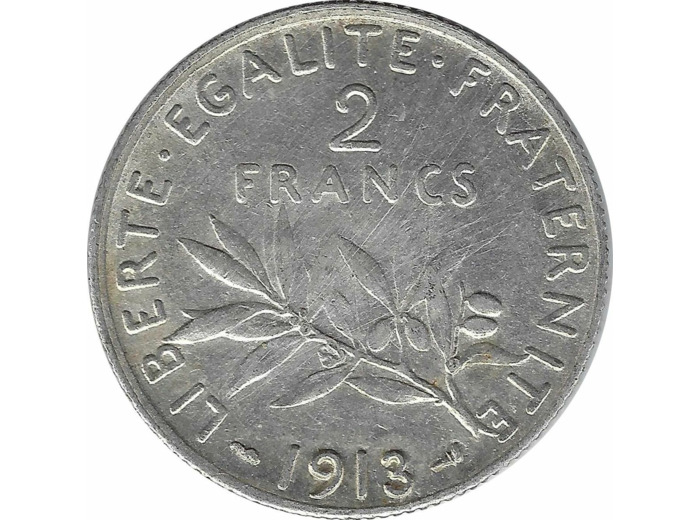 FRANCE 2 FRANCS SEMEUSE 1913 TTB+ N2