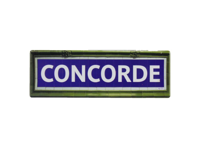 Mini plaque métro Concorde