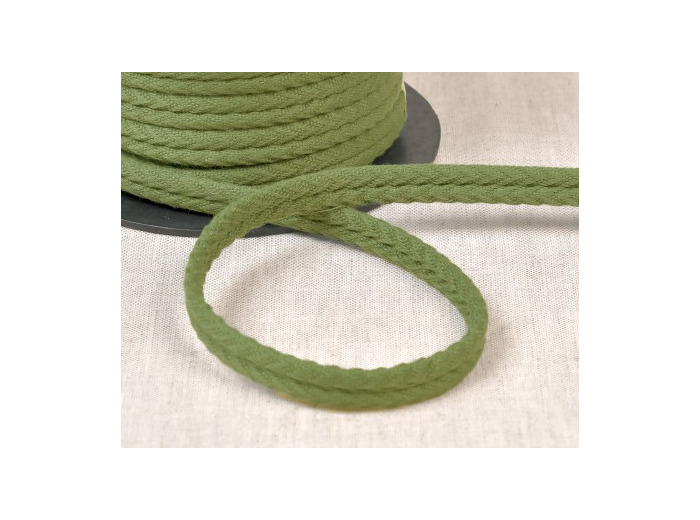 Double passepoil chevron 550 kaki C53 10mm 100% coton le mètre