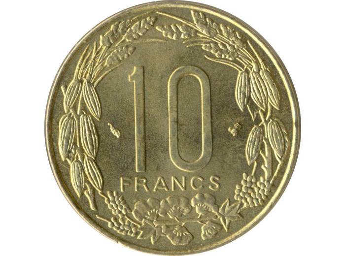 BANQUE DES ETATS DE L'AFRIQUE CENTRALE B.E.A.C 10 FRANCS 1998 SUP