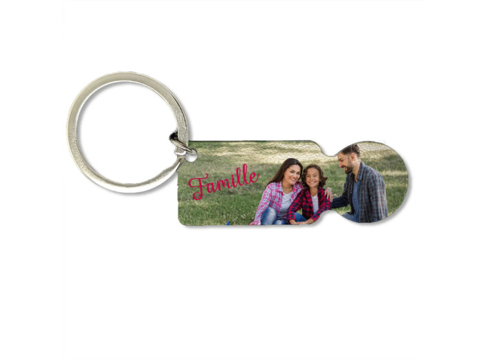 Jeton de caddie personnalisé en métal blanc