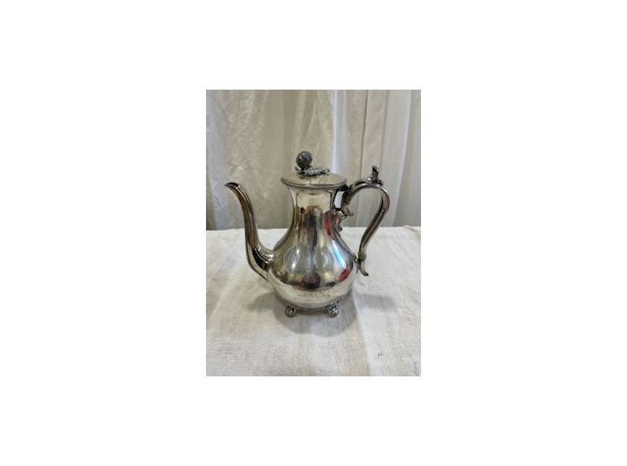Cafetière Vintage en métal argenté