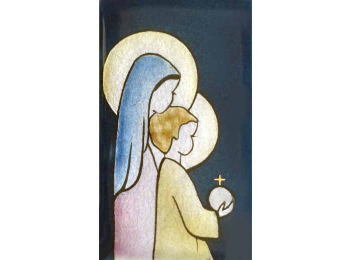 Christ au globe 9,5X5,5cm - EMAUX DU LIBAN
