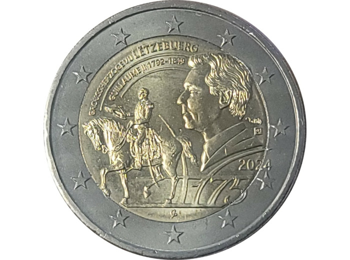 LUXEMBOURG 2024 2 EURO GUILLAUME II UNC