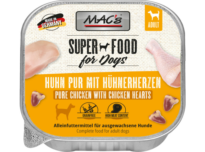 MAC'S Chien, Poulet & coeurs de volaille - 150G