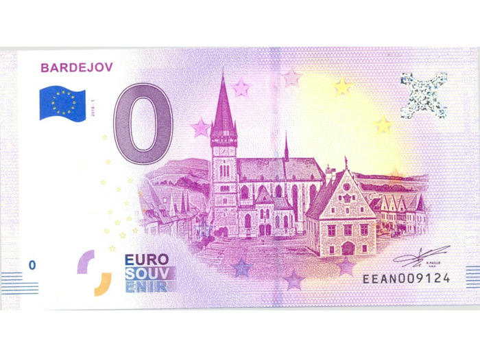 SLOVAQUIE 2018-1 BARDEJOV BILLET SOUVENIR 0 EURO TOURISTIQUE