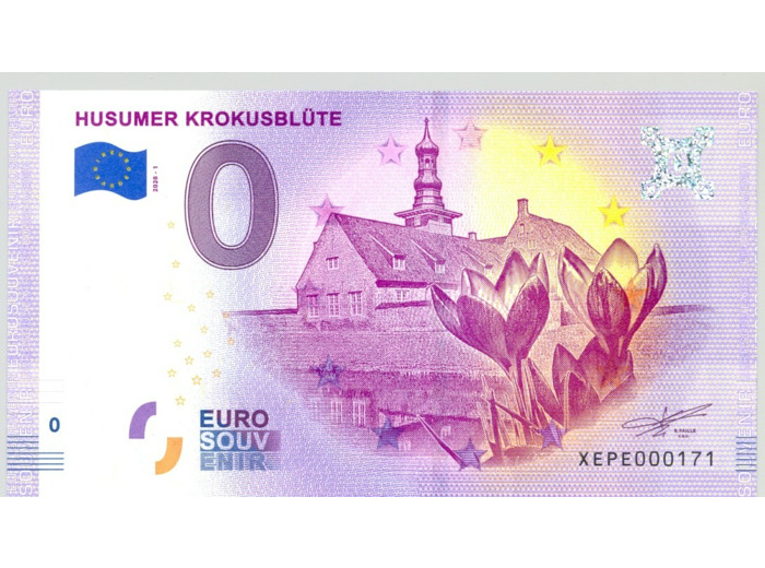 ALLEMAGNE 2020-1 HUSUMER KROKUSBLUTE BILLET SOUVENIR 0 EURO TOURISTIQUE NEUF