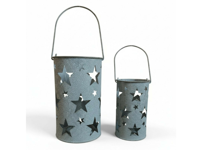 Ensemble 2 photophores étoile 12x36cm