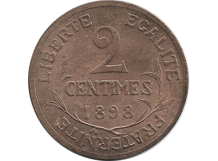 FRANCE 2 CENTIMES DUPUIS 1898 SUP+