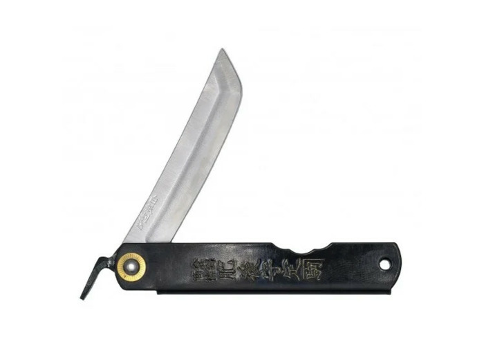 Couteau Higonokami Ken-Gata style sabre - Lame forgée acier blanc