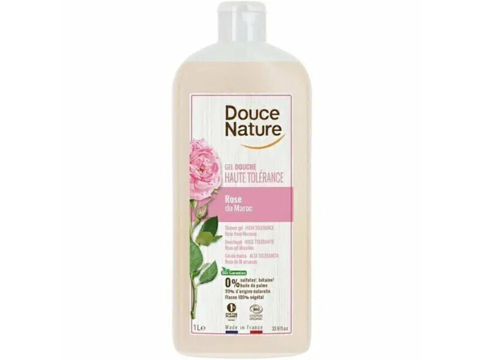 Gel douche-haute tolérance-Rose du Maroc-1l-Douce Nature
