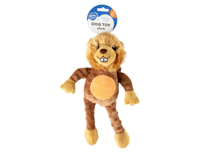Peluche Castor crackle, brun pour chien - 34x21x8cm