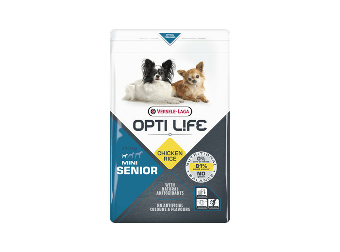 Croquettes OPTI LIFE Mini Senior au poulet & riz - 2 tailles