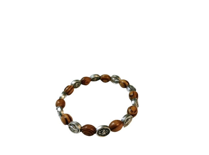 Bracelet élastique en OLIVIER- VIERGE MIRACULEUSE