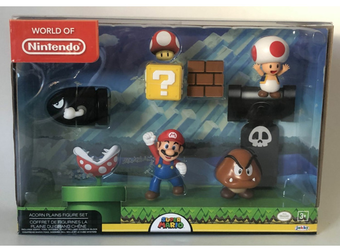 SUPER MARIO COFFRET DE FIGURINE LA PLAINE DU GRAND CHENE NINTENDO