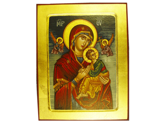 Icône dorée incurvée 18*23cm - NOTRE DAME DU PERPETUEL SECOURS
