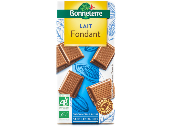 Tablette de Chocolat au Lait Fondant Bio 100g