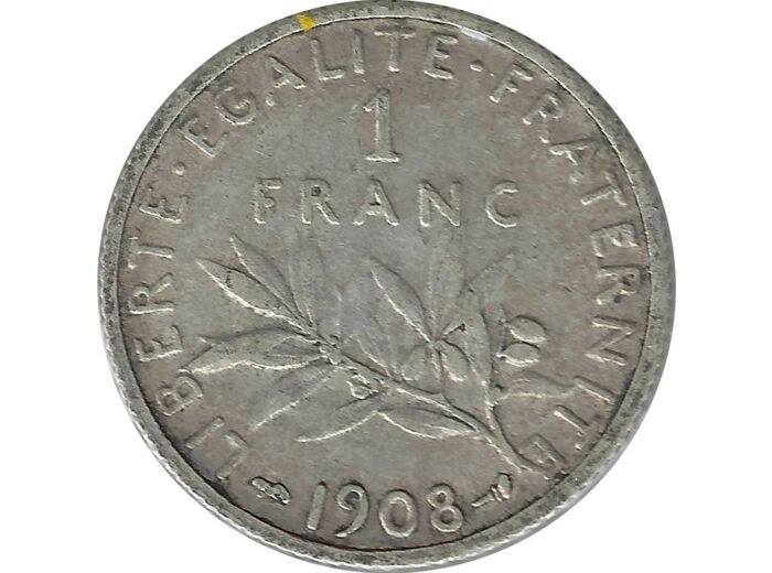 FRANCE 1 FRANC SEMEUSE 1908 TB+