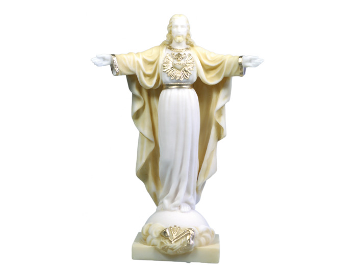 Sacré-Coeur de Montmartre - Statue en albâtre 20cm -Beige et Or