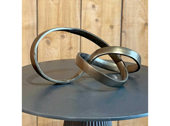 Objet décoratif boucle infinie 60x30x30cm