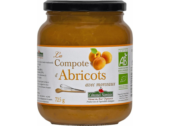 Compote abricot morceaux 725g Côteaux Nantais
