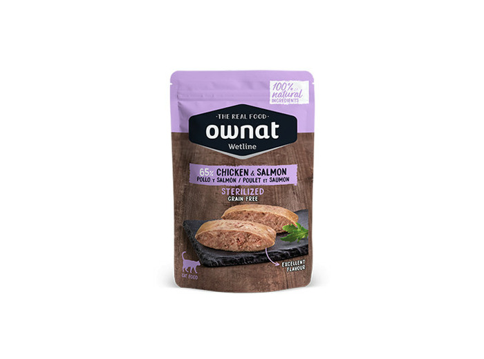 OWNAT WETLINE Sterilized, Poulet & Saumon - 85g