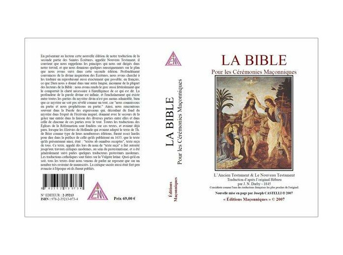 La Bible pour les Cérémonies Maçonniques