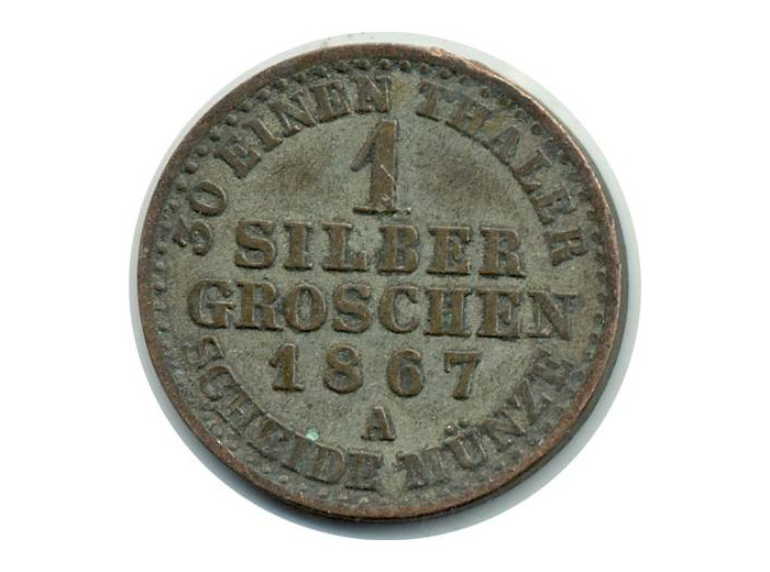 ALLEMAGNE PRUSSE 1 SILBER GROSCHEN 1867 A TTB (W485)