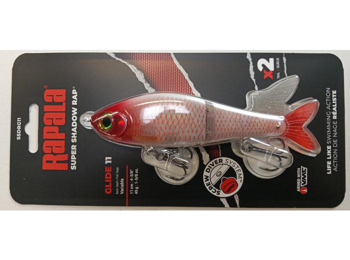 super shaddow glide 11cm red hea