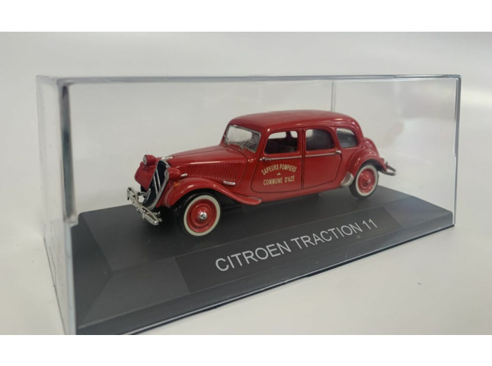 CITROEN TRACTION 11 POMPIER SAPEURS POMPIERS COMMUNE D'AZE 1/43 BOITE