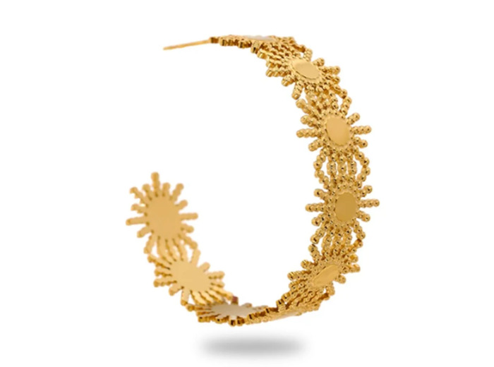 Grande Créole Design Petit Soleil d'Or