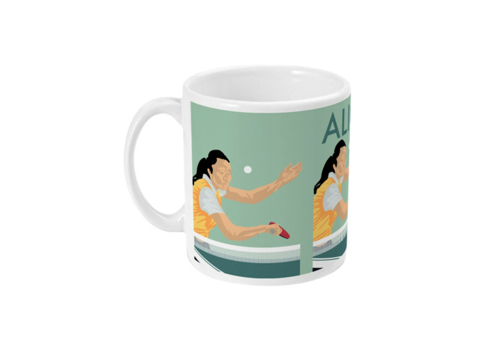 Tasse ou mug Ping Pong "La pongiste de tennis de table" - personnalisable
