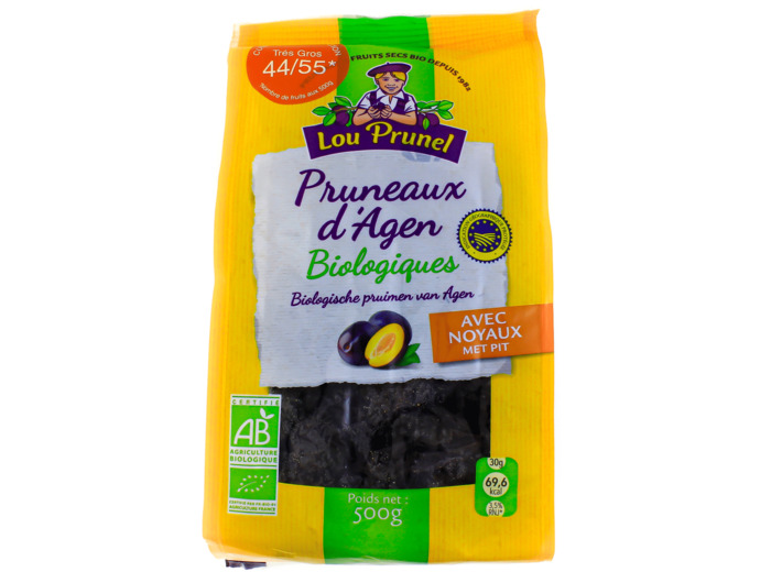Pruneaux d'Agen Gros Calibre avec Noyaux Bio 500g