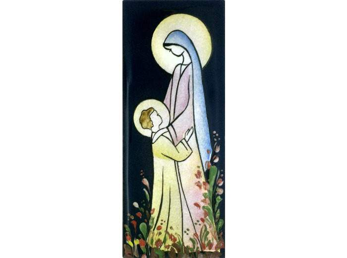 Vierge de l'affection garçon 15,5X6,5cm - EMAUX DU LIBAN