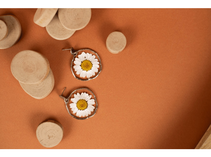 Boucles d'oreilles "Pâquerettes"