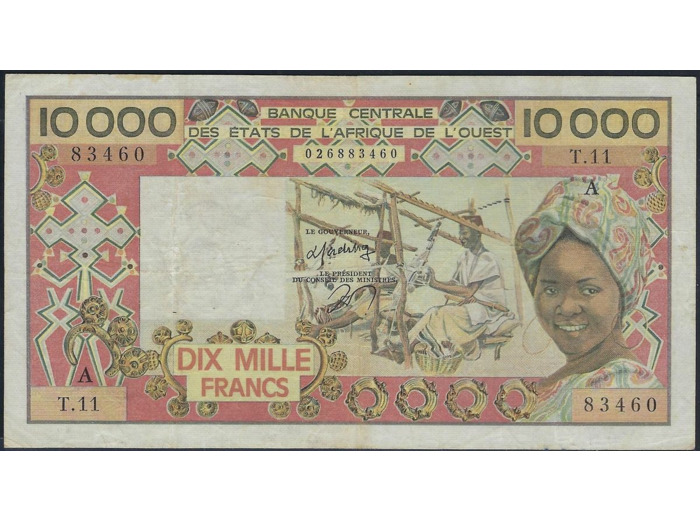 B.C.E.A.O 10000 FRANCS NON DATE (1978) A (COTE D'IVOIRE) T.11 TTB-