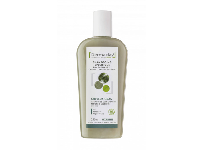 Shampoing Bio spécifique cheveux gras-250ml-Dermaclay
