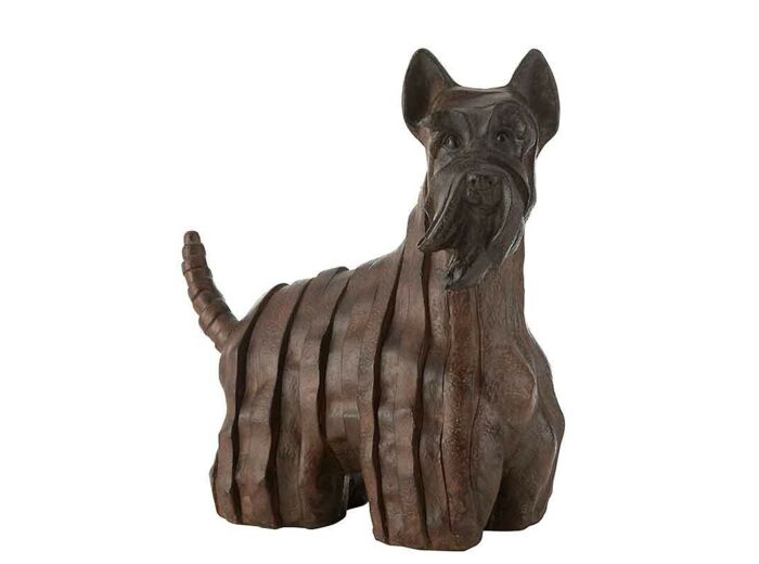 Chien Terrier Ecossais résine marron 44x25x47cm