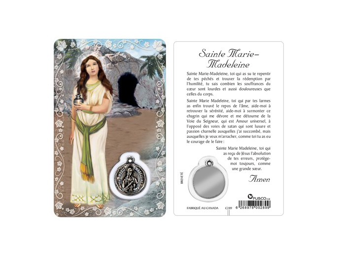 Carte-prière avec insertion Ste MARIE-MADELEINE