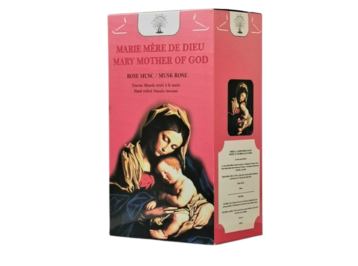 1 étui de 12 bâtons d'Encens - Marie Mère de Dieu - Rose Musc