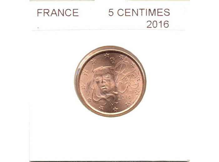 FRANCE 2016 5 CENTIMES SUP